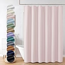 OVZME Berry Pink Shower Curtain, Kids Bathroom Curtain 72 Inch