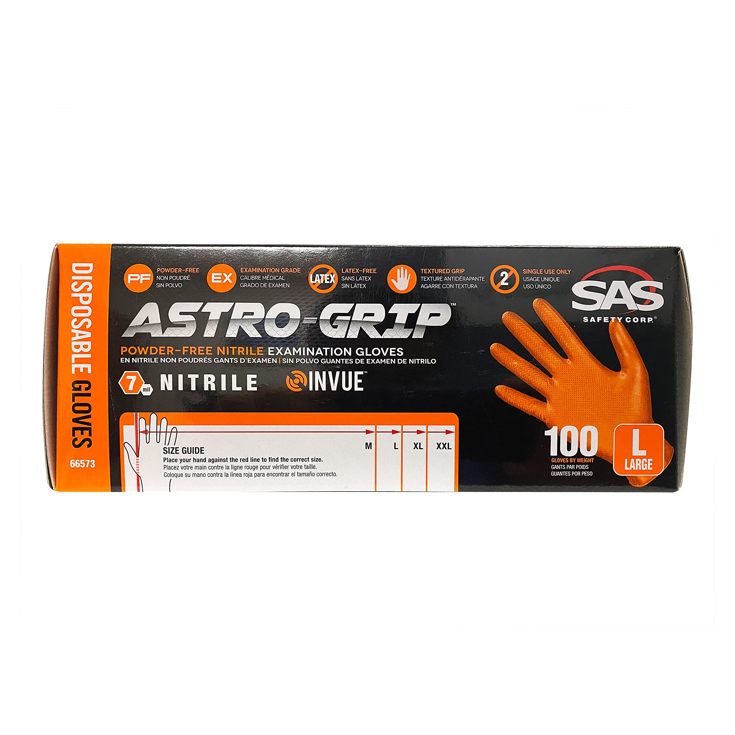 Mua SAS Safety 66573 Astro Grip PowderFree Nitrile Disposable Glove
