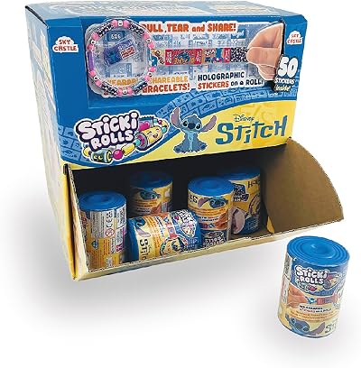 Sticki Rolls Disney Stitch Capsule Wearable Sticker Jewellery Blue