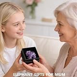 XIANNVXI Amethyst Crystal Elephant Ornament, Healing Figurine Gift view 6