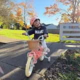 Glerc 12 Inch Kids Bike for Girls Peach with Basket Stabilisers Bell view 6