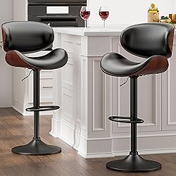 YaFiti Bar Stools Modern PU Leather Adjustable