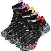 Bauvale Women's Anti Sweat Odor Resistant Low Cut Quarter Crew Sneaker Compression Running and Cycling Socks