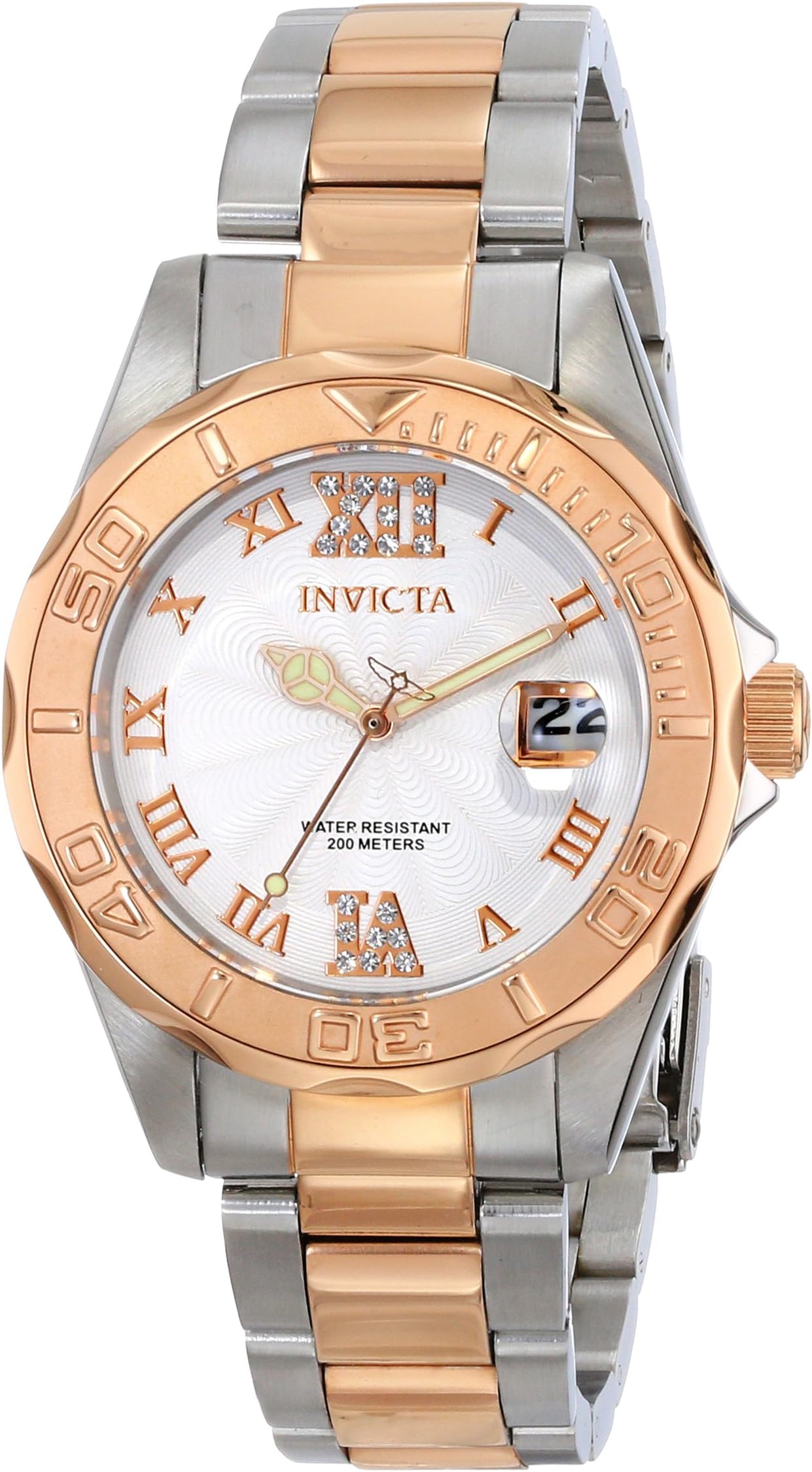 InvictaWomen's 14791 14792 Pro Diver Analog Display Japanese Quartz Two Tone Watch