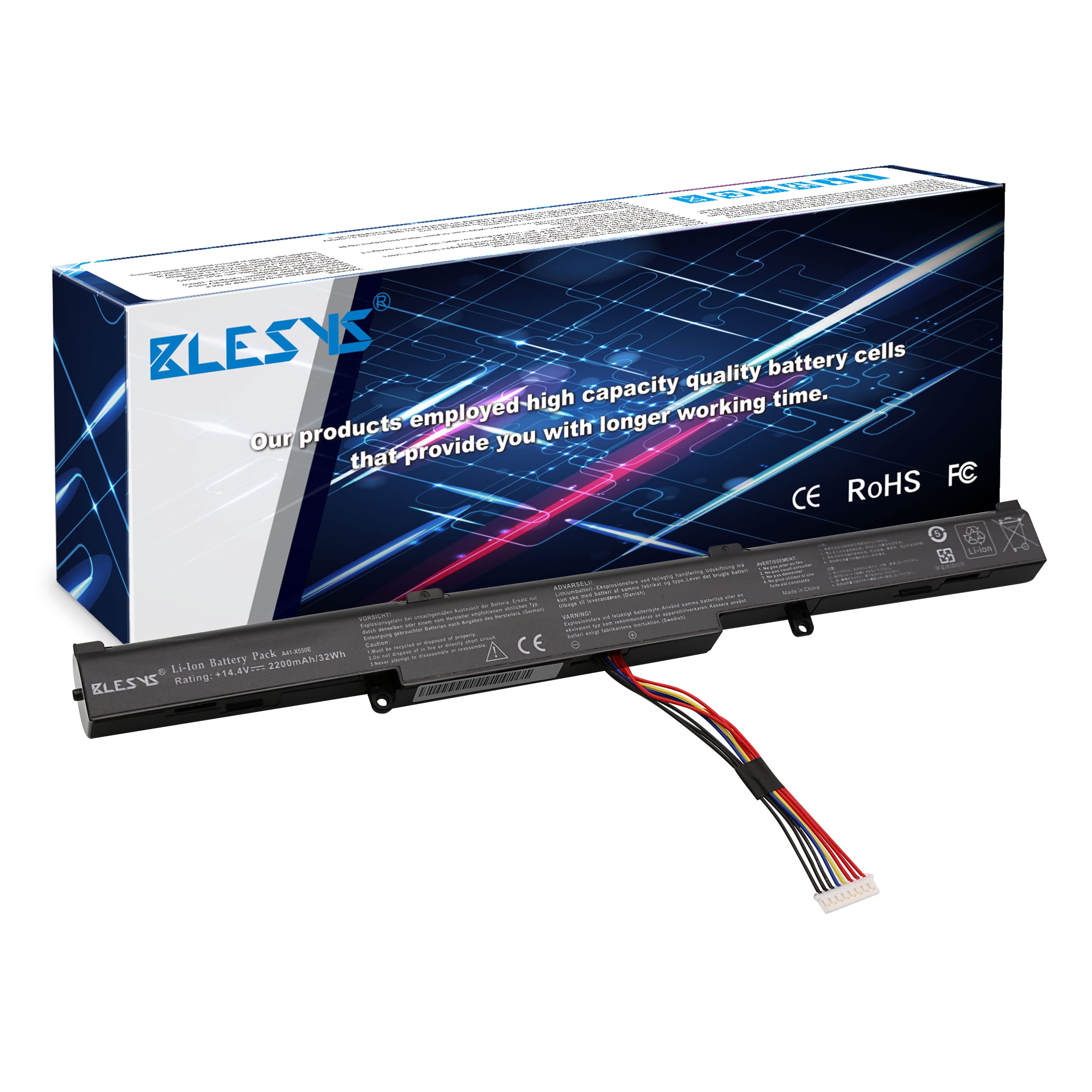 BLESYS 4-Cell Laptop Battery for ASUS A751 A751BP A751LA A751LB A751LD A751LDB A751LJ A751LJC A751LN A751LX A751MA A751MJ A751NA A751NV A751SA A751SJ A751SV A751YI Notebook Batteries