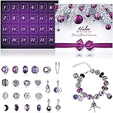 Naler Advent Calendar, Christmas Advent Jewelry Pendant Charms Gift for Women DIY Fashion Bracelet Necklace Xmas Countdown Ca