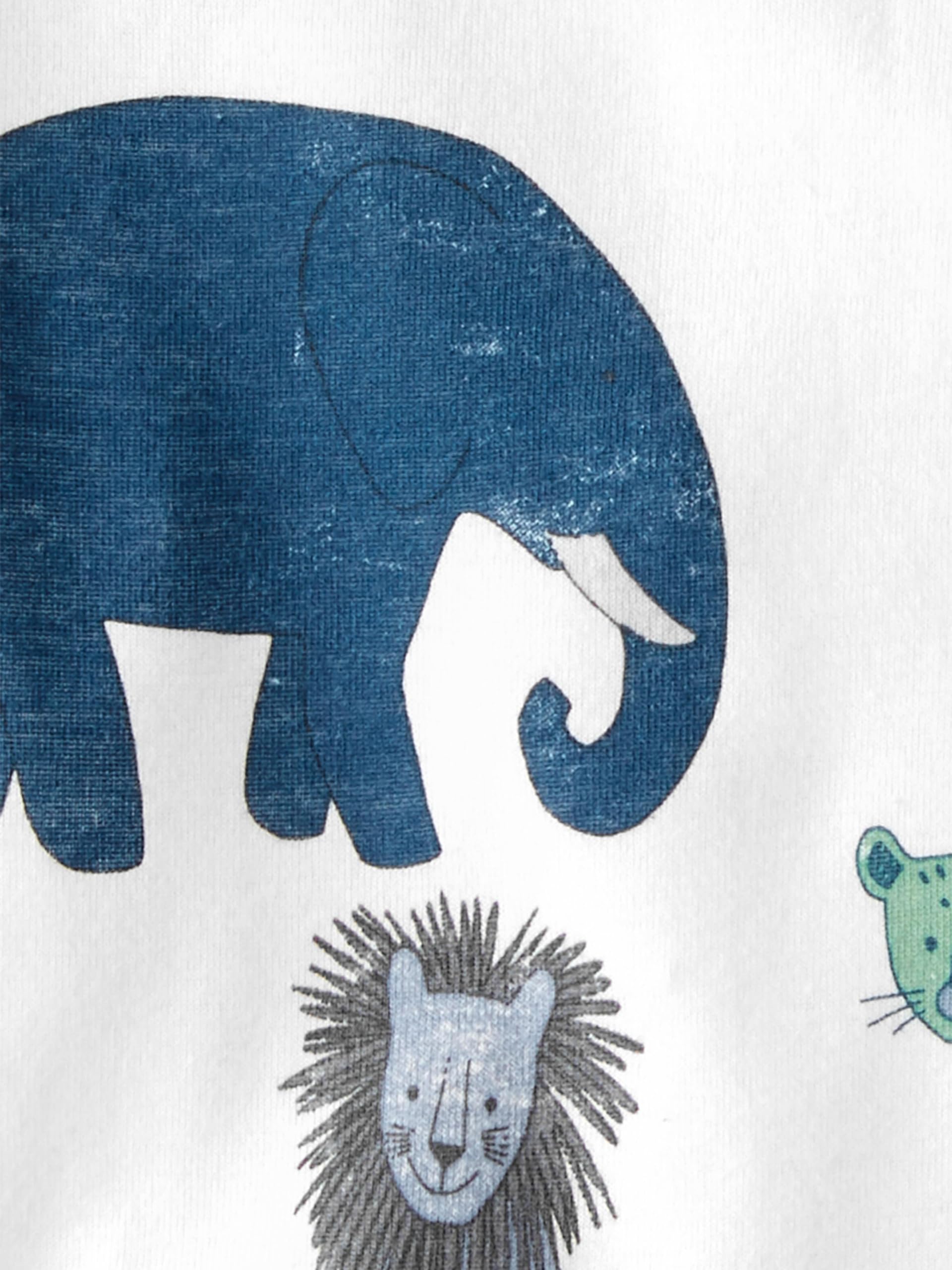 little planet by carter's Baby 3-pack Short Sleeve Bodysuits made with Organic Cotton, Safari, NB