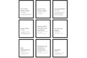 97 Decor Funny Office Decor - Home Office Poster, Funny Work From Home Art Prints, Inspirational Work Quotes Wall Art Motivational Posters for Cubicle Workplace Decorations (8x10 UNFRAMED)