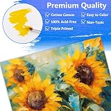 LUFEEMGA 16 Pack 20x25 cm Canvas Panels Acid-Free for Acrylic Oil Painting 8x10 view 4