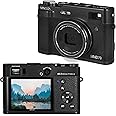 Minolta Retro Digital Camera – 48MP Autofocus Compact with 5K Ultra HD Video, Rear Selfie Lens, 16x Zoom, WiFi, 2.8-inch LCD Screen, Digital Stabilization, Optical Viewfinder, 32GB Card (Black)