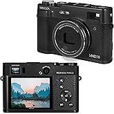 Minolta MND70 Retro Wi-Fi UHD Dual Lens Digital Camera - Silver | Capture sharp HD video with an easy-to-use touchscreen and versatile zoom for everyday recording.