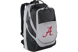 BROAD BAY Alabama Backpack University of Alabama Crimson Tide Laptop Computer Bags (Black & Gray - A Logo Crimson)