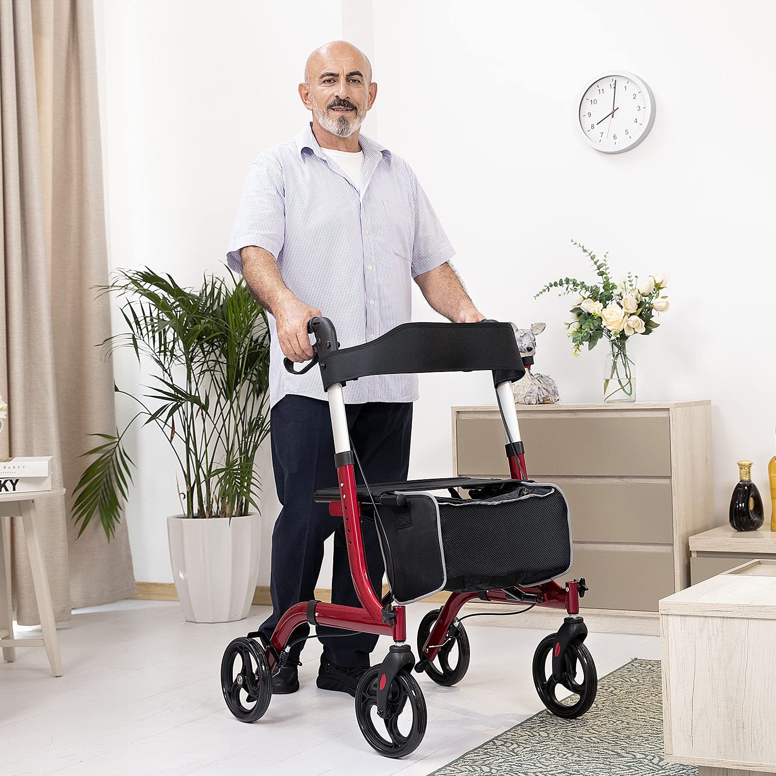 Rollator Walkers for Seniors- Rollator Walker with Seat 8