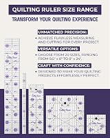 The Quilted Bear Quilting Rulers 6x12 Transparent Non-Slip Acrylic with 30 45 view 3