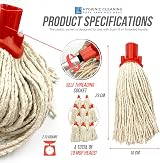 TDBS Red Cotton Mop Heads Replacement, 12 PY, Self Threading Socket, Pack of 10 view 3