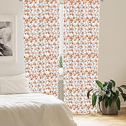 Lunarable Geometric Window Curtains, Triangles