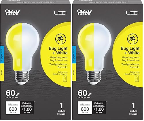 Feit Electric LED Light Bulb - Color Selectable - 13 Year Life - 800 Lumen - Non-Dimmable (Pack of 2)