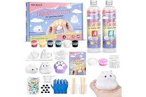 HECKLES DIY Taba Squishy Making Kit,18oz Squishy Molds Silicone,Liquid Silicone 1:1 AB Ratio Epoxy Resin Mix for Squishy Making, Mold Cat Claw, Hamster, Rabbit,Gifts for Any Occasion