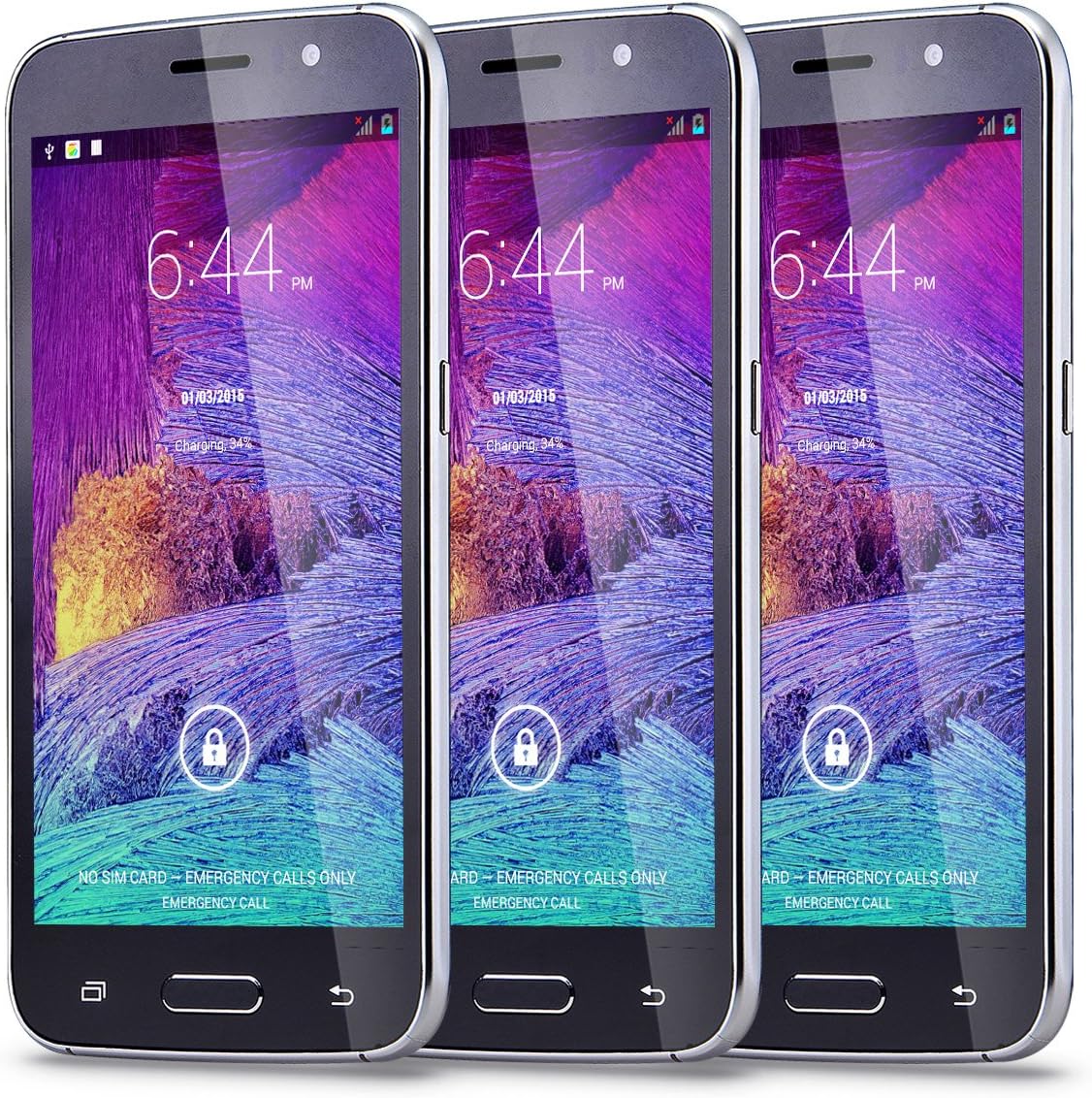 LXLG Unlocked 5.0 Inch IPS Screen Android 5.1 MTK6580 Quad Core Dual SIM Dual Standby RAM 512MB ROM 4GB Cellphone Mobile Phone 3G Phone Smartphone 5.0MP Camera (Black)