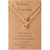 Best Friend BFF Necklace for 2/3 Infinity Forever Love Knot Necklace for Women Matching Long Distance Necklaces Friendship Jewelry Birthday Gift