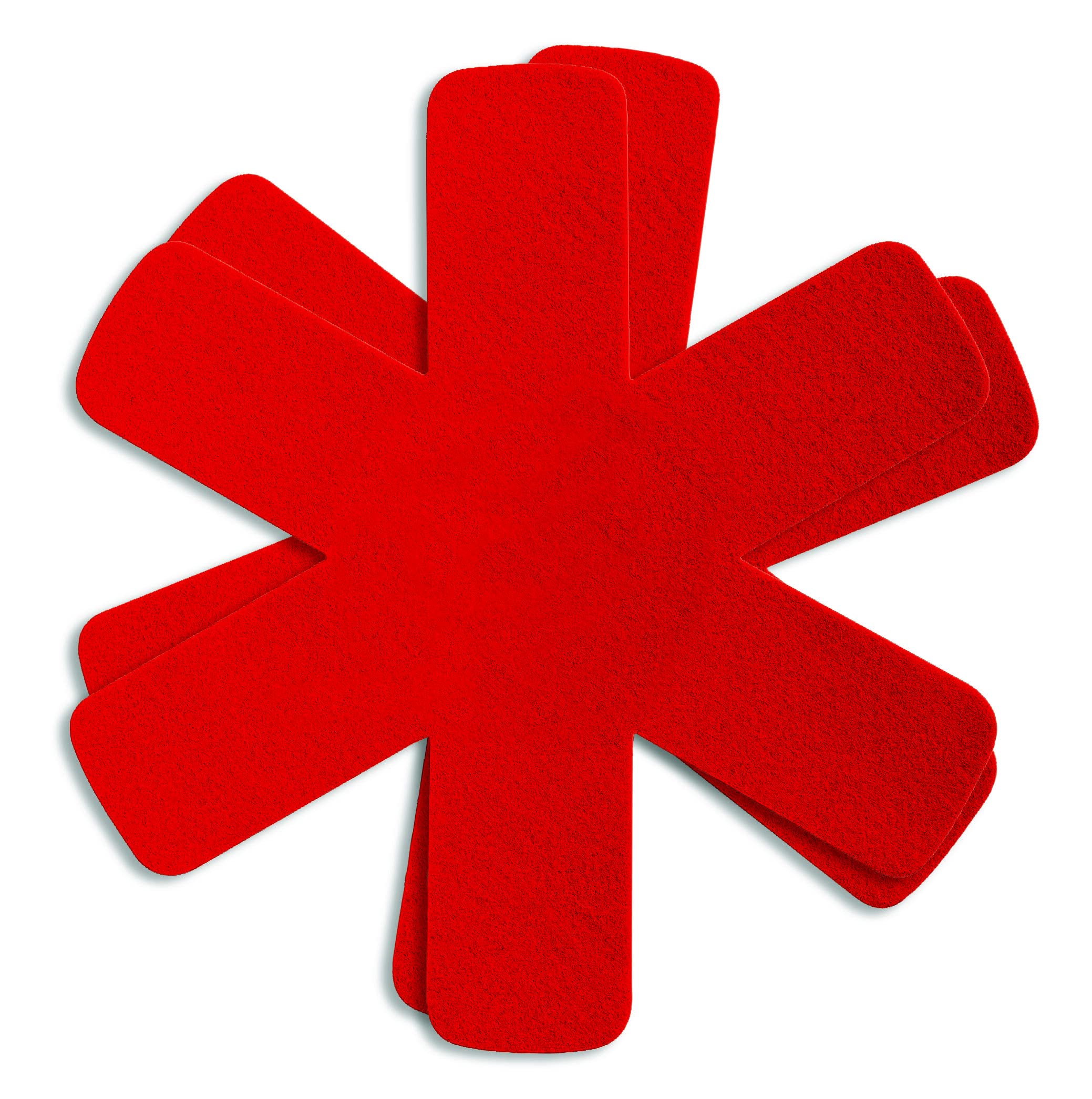 Schulte-Ufer Easy 0111 Pan Protectors Set of 2 Felt Diameter Approx. 38 cm Red