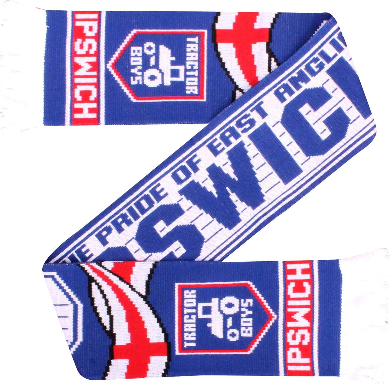 Ipswich Town Football Fans Scarf (100% Acrylic), Multi-coloured, 145cm