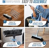 TDBS Soft Indoor Broom Grey 120cm with Multi Section Handle and Flagged Bristles view 3