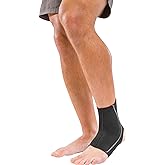 Mueller Sports Medicine Neoprene Ankle Support Sleeve, Ankle Pain Relief Support for Men and Women, Ideal for Sprains, Strains, Arthritis, Black
