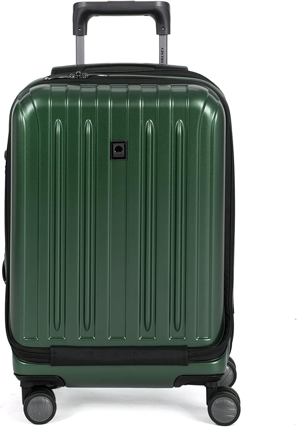 DELSEY Paris Titanium Hardside Expandable Luggage with Spinner Wheels, Hunter Green, CarryOn 19