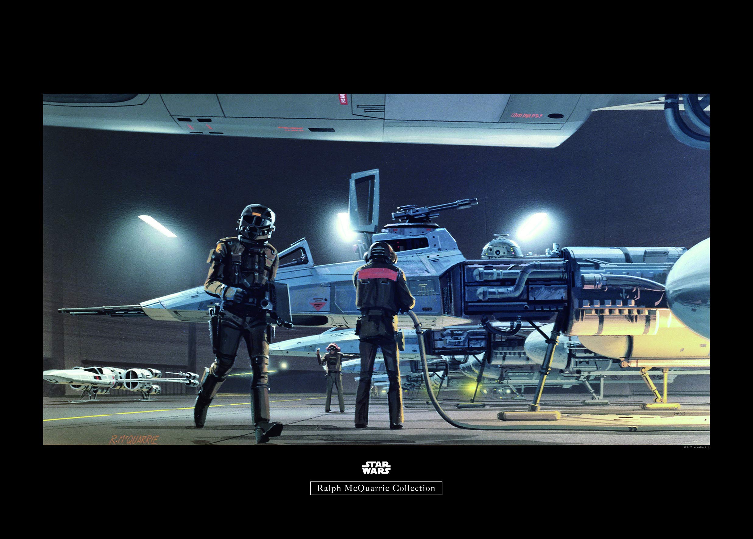 Komar Wall Picture Star Wars Classic RMQ Yavin Y-Wing Children's Room Decoration Art Print Without Frame WB167-70 x 50 cm Size 70 x 50 cm (Width x Height)