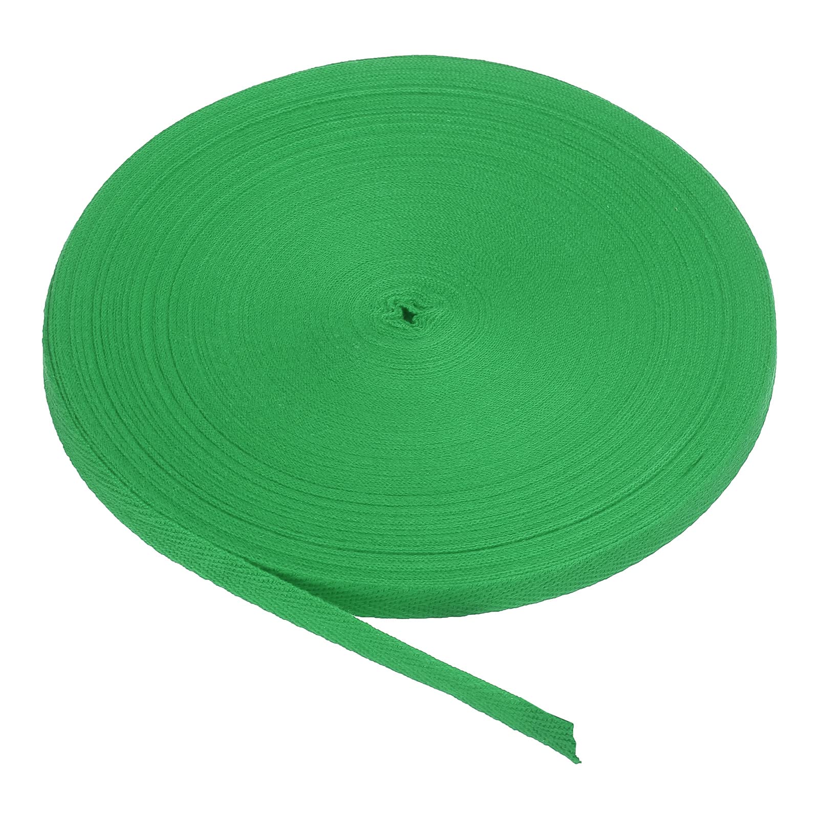 PATIKIL Cotton Twill Tape 10mm(3/8 Inch) 50 Yards Cotton Ribbon Bias Binding Tape Herringbone Webbing Trim for Sewing Gift Wrapping Craft DIY Grass Green - 45m