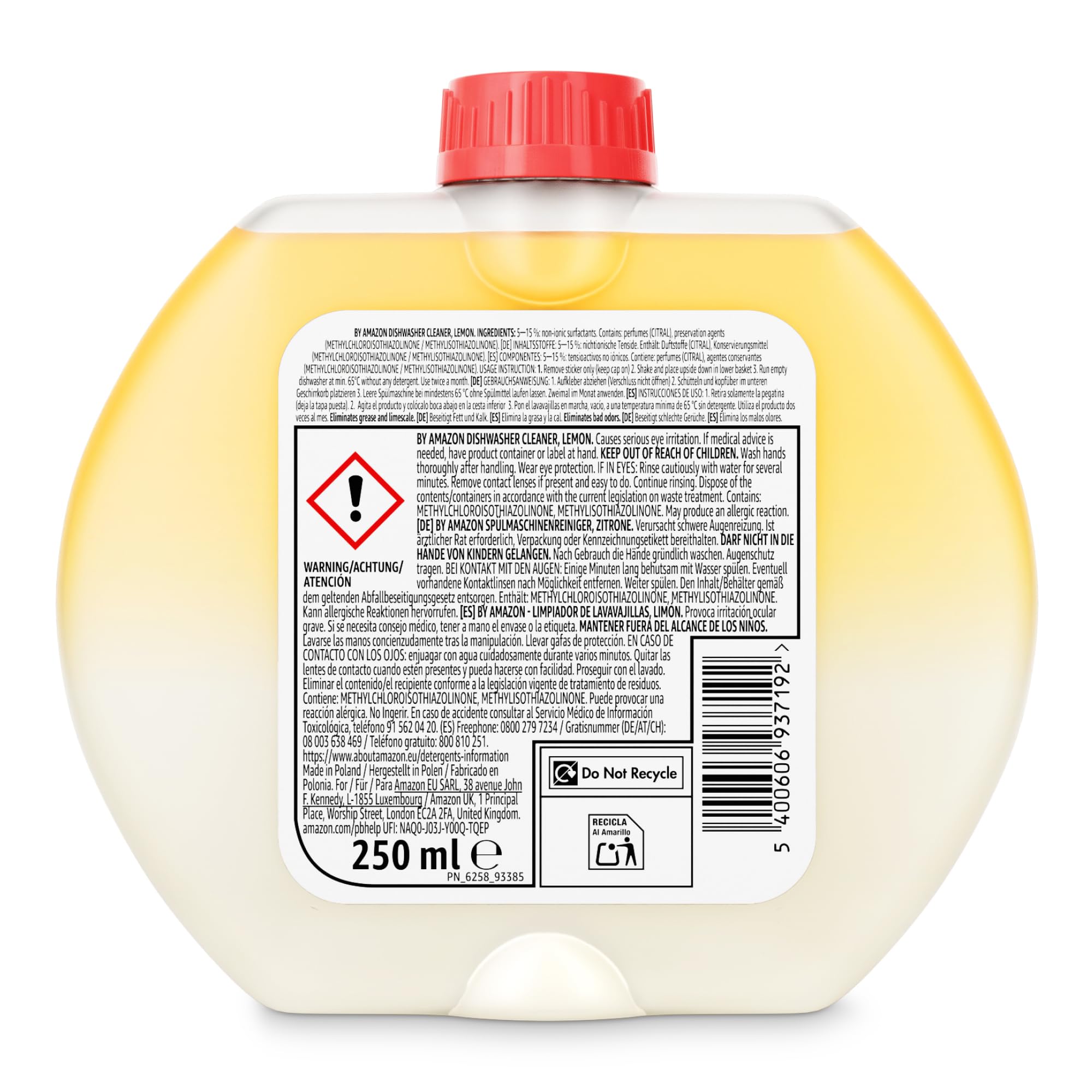 byAmazon Geschirrspülerreiniger, Zitrone, 250 ml 5