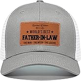 VIOZOFA Men's Hat Gifts - Men's Cap Gifts for Father's Day Christmas Birthday Gifts Trucker Hat Leather Pattern Baseball Cap