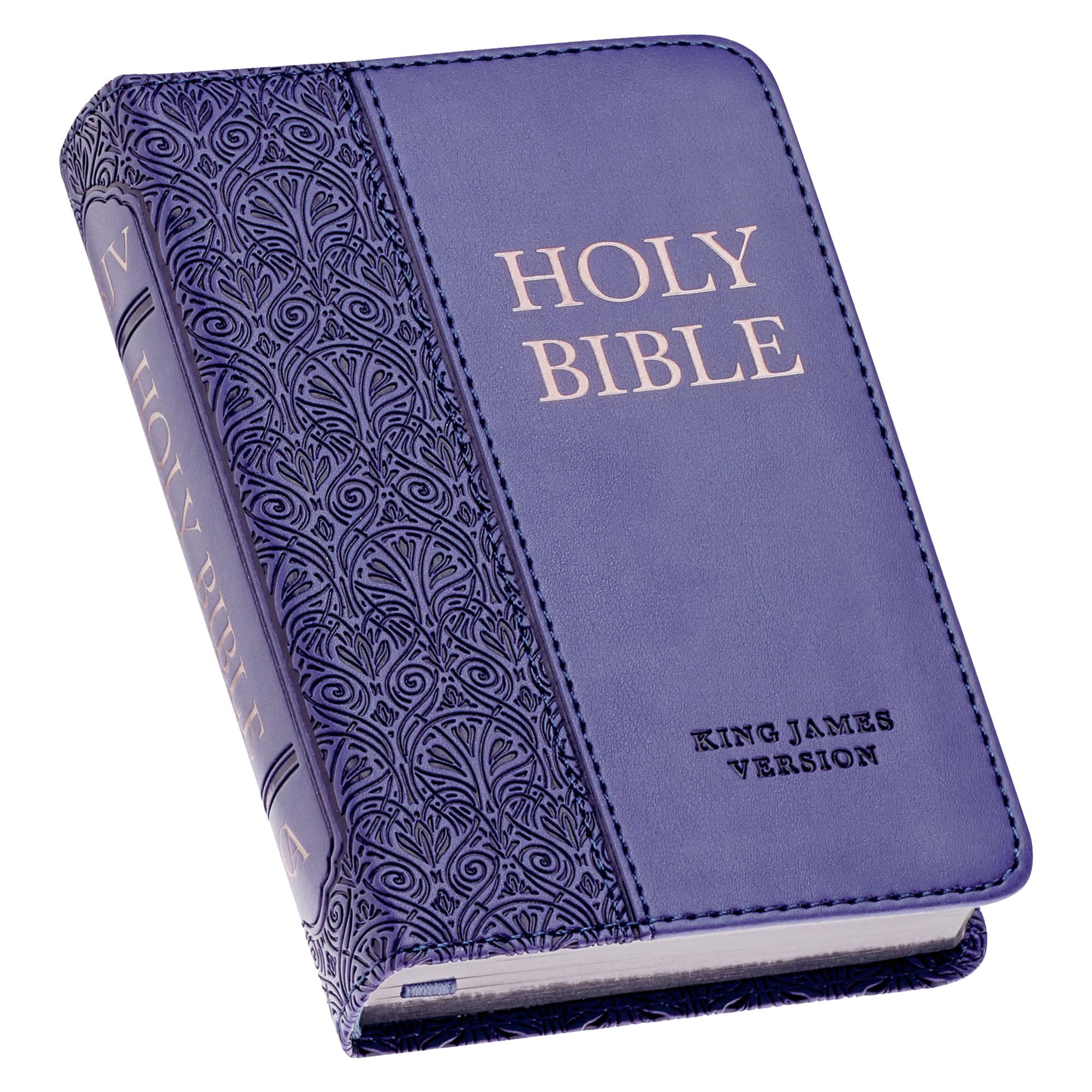 KJV Holy Bible, Mini Pocket Size, Faux Leather Red Letter Edition - Ribbon Marker, King James Version, Purple (KJV Pocket Editions) KJV Holy Bible, Mini Pocket Size, Faux Leather Red Letter Edition - Ribbon Marker, King James Version, Purple (KJV Pocket Editions) Imitation Leather