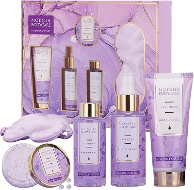 Moksha Beauty Lavender Gift Set Pillow Mist Bath Spa For Women