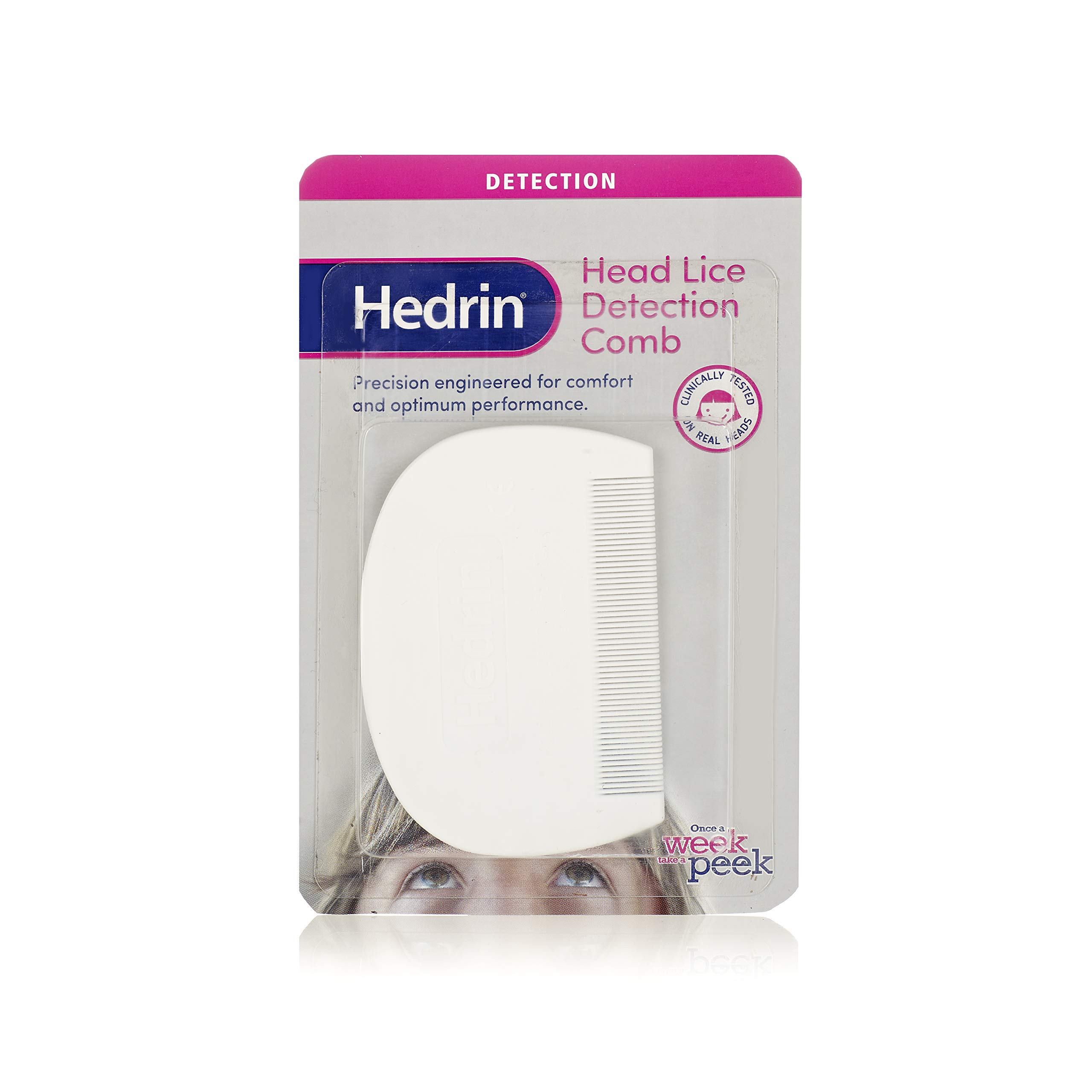 Hedrin Detection Nit Comb, Quickly Detect and Remove Head Lice & Eggs, Fast, Effective Nit & Head Lice Treatment, Suitable for All Hair Types, Adults & Children (Pack of 1)
