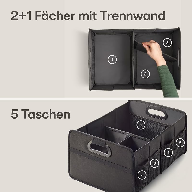 Kofferraum Organizer XL Faltbar – Kofferraumtasche – Auto Zubehör