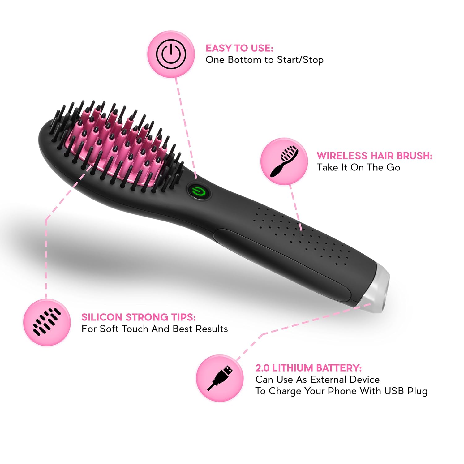 mini wireless hair brush