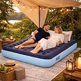 airzzZ Double Inflatable Flocked Air Bed Quick Inflate Deflate Mattress view 5