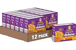 ANNIE'S HOMEGROWN Annie's Deluxe Shells and Aged Cheddar, Pasta and Cheese Sauce, Mac and Cheese Made with Organic Pasta, Dinner Side or Snacks, 11 oz (Pack of 12)