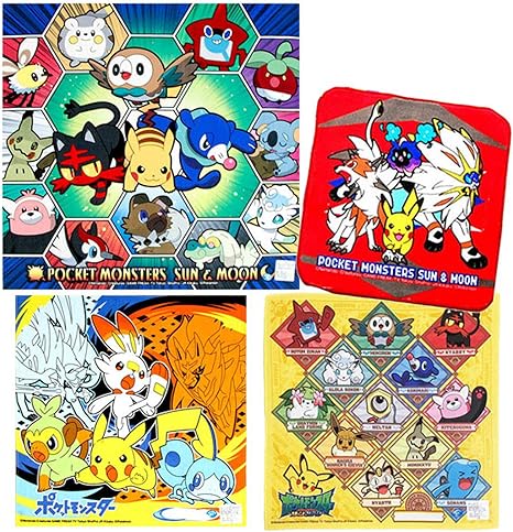Amazon ポケモン 4点セット ランチクロス ハンカチ ミニタオル赤 ポケットモンスター ハンドタオル ホーム キッチン オンライン通販