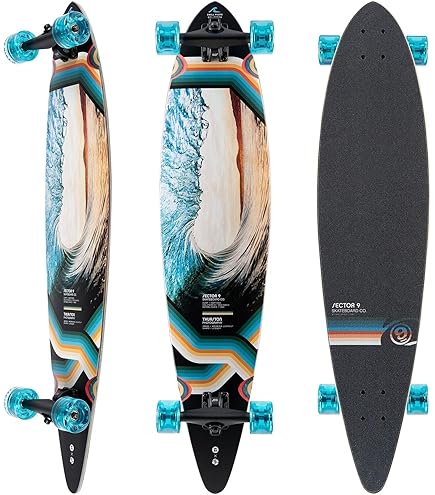 Amazon.com: Sector 9 Longboard Kirin Fractal Drop Thru 9