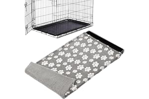 BALAPET Washable Dog Crate Pan Cover, Soft Plush Velvet Liner for Dog Crate Tray Fitted Cover for Pet Crate Pan 36 x 23 Inch,Reusable Pan Cover Only(36.2x23.6in)