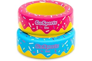 GoSports Baseball and Softball Bat Donuts - 2 Pack Baseball Drip Bat Weights - 16 oz & 12 oz