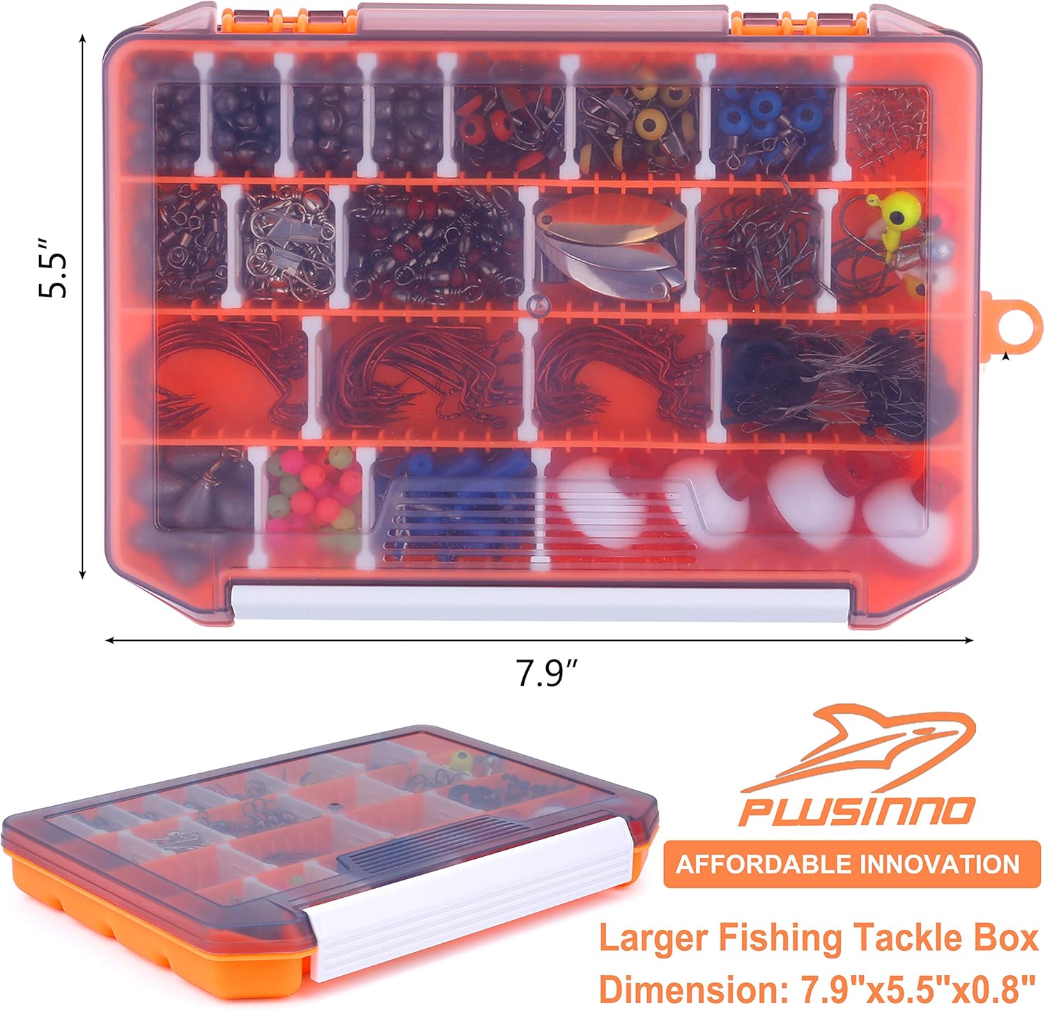 PLUSINNO Fishing Accessories Kit, 263pcs Fishing Tackle Kit with Tackle Box Including Fishing Weights Sinkers, Jig Hooks, Beads, Swivel Snap, Bobbers Float, Saltwater Freshwater Fishing Gear : Sports & Outdoors