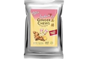 Prince of Peace Ginger Chews with Lychee, 1 lb. – Candied Ginger – Lychee Flavored Candy – Lychee Ginger Chews