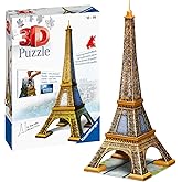 Ravensburger Eiffel Tower 216 Piece 3D Jigsaw Puzzle for Kids and Adults - 12556 - Easy Click Technology Means Pieces Fit Tog