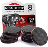 X-Protector Furniture Pads 8 Pack 50mm Non-Slip Floor Protectors
