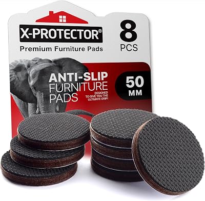 X-Protector Furniture Pads 8 Pack 50mm Non-Slip Floor Protectors