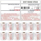 LST8040 Printing Scale Label 58 X 60 mm - Price Machine Labels for Accurate Pricing and Inventory Management, 500 Labels per Roll, 12 Rolls, Total 6000 Labels